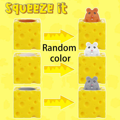 Mouse in Cheese Squeeze Toy – Pop-Up Fidget Stress Relief