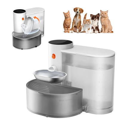 Stainless Steel Pet Water Fountain – Smart Auto-Purifying Dispenser