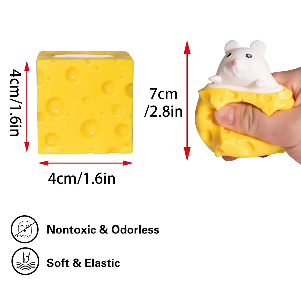 Mouse in Cheese Squeeze Toy – Pop-Up Fidget Stress Relief
