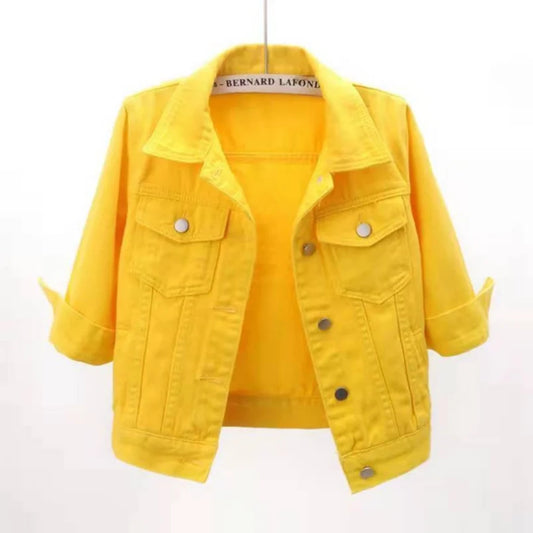 Women's Denim Jacket – Casual Short Jean Coat in Multiple Colors