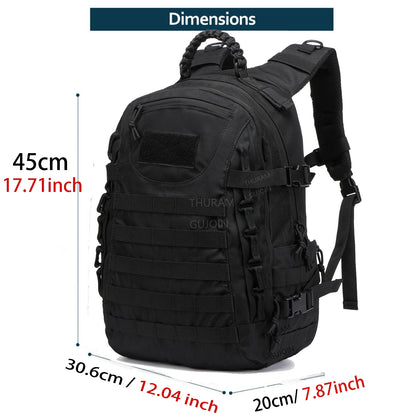 38L Tactical Backpack – Waterproof Hiking & Bug Out Bag