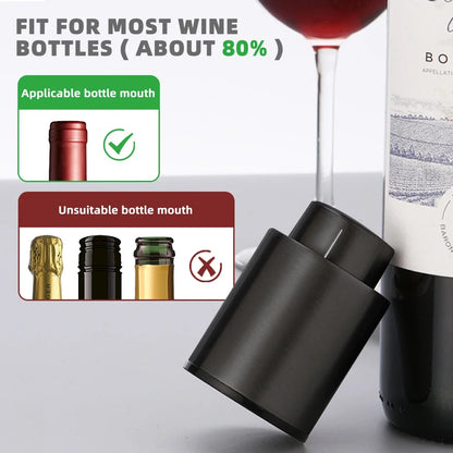 2-Piece Vacuum Wine Bottle Stopper Set