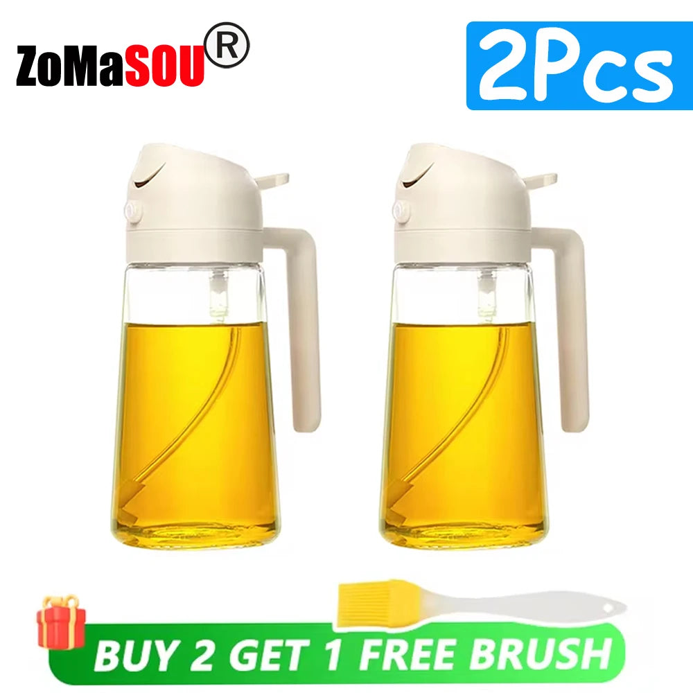 2-in-1 Oil Spray Bottle & Pourer – Kitchen Dispenser