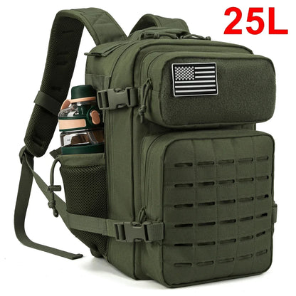 Tactical MOLLE Backpack – 25L & 45L Hiking Rucksack