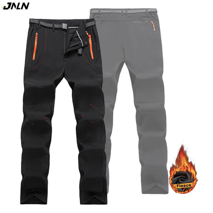 Men's Fleece Hiking Pants – Waterproof Windproof Outdoor Trousers