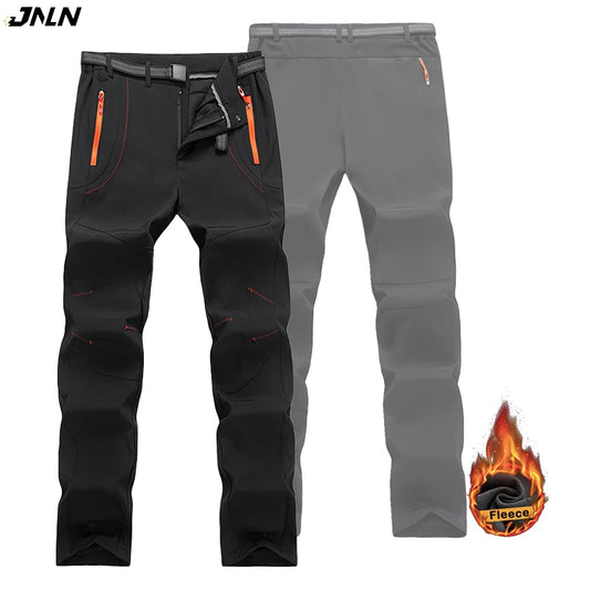 Men's Fleece Hiking Pants – Waterproof Windproof Outdoor Trousers