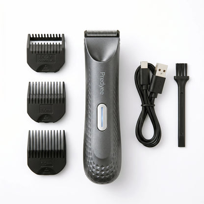 Men's Body Groomer & Groin Hair Trimmer – Waterproof with Ceramic Blade