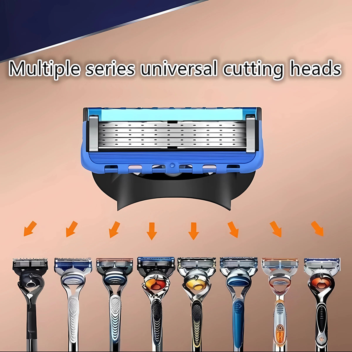 5-Layer Razor Blade Refills – Stainless Steel Wet Shaving Cartridges for Men