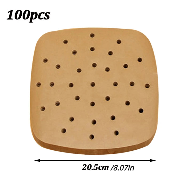 Air Fryer Parchment Paper Liners – Non-Stick Disposable Steamer Sheets