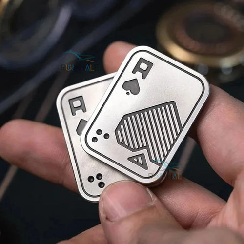 Metal Joker Poker Card Fidget Slider – EDC Stress Relief Toy