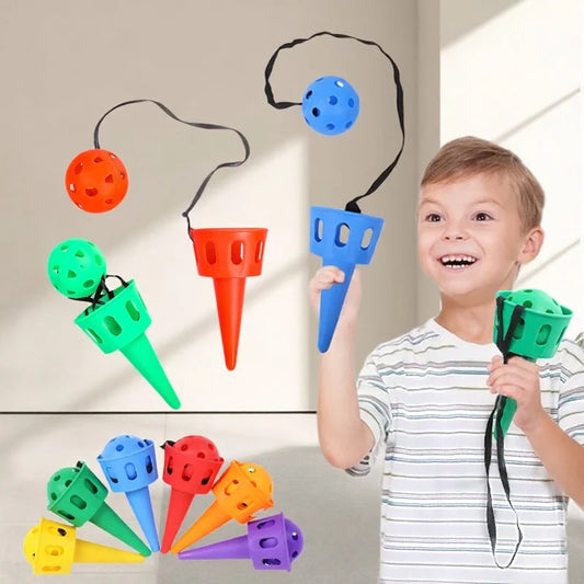 Ball and Cone Catch Game – Kids Outdoor Hand-Eye Coordination Toy