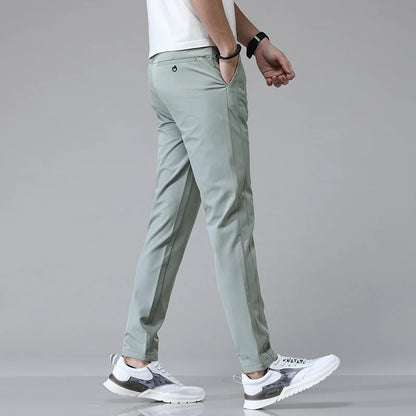 Men's Slim Stretch Casual Pants – Lightweight Breathable Trousers