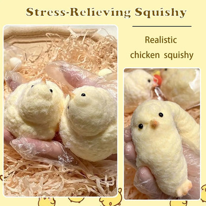 Fluffy Chick Squishy Toy – Soft Stress Relief Fidget