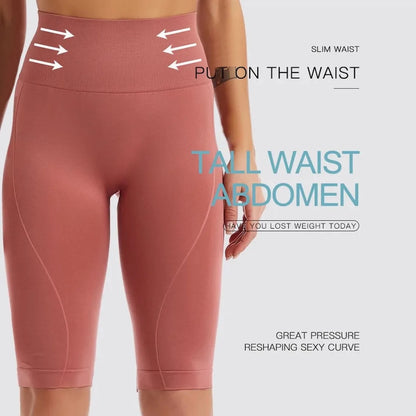 Women's Seamless Yoga Shorts – High Waist Tummy Control