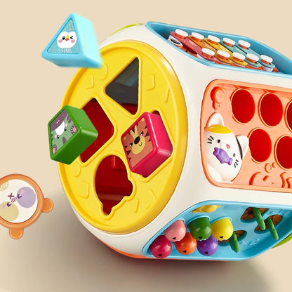 Baby Activity Cube Toy – 9-Sided Musical Learning Toy with Lights & Sound
