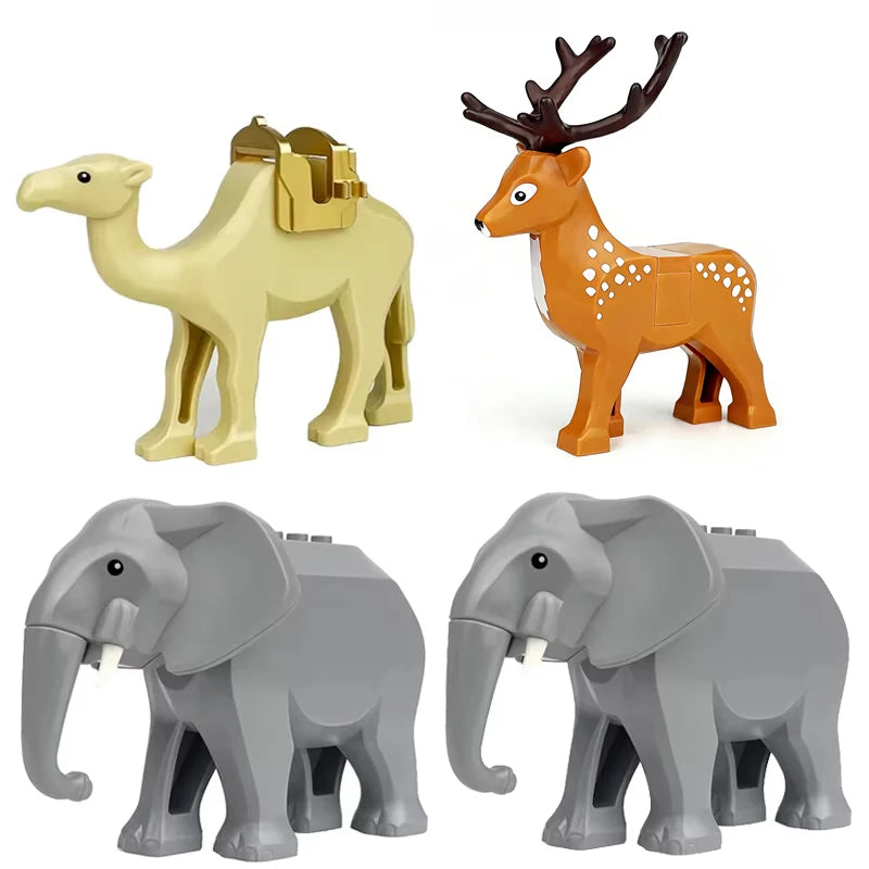Animal Building Block Mini Figures – MOC Zoo & Farm Creatures Set for Kids