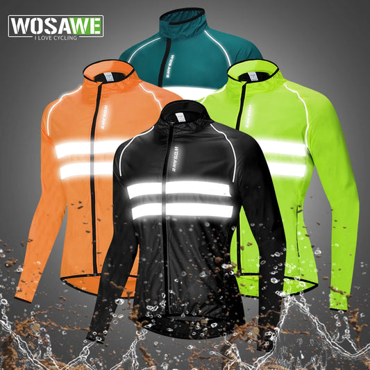 Men's Cycling Windbreaker Jacket – Reflective, Water Resistant, Lightweight
