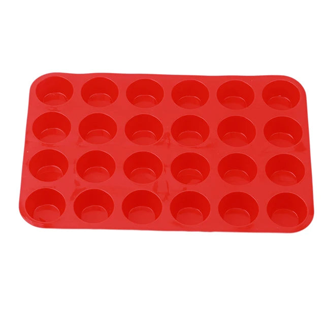 24-Cup Silicone Muffin Pan – Mini Cupcake & Baking Mold