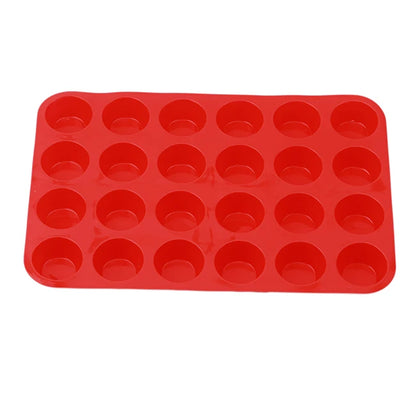 24-Cup Silicone Muffin Pan – Mini Cupcake & Baking Mold