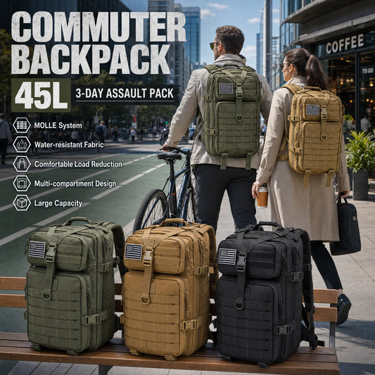 45L Tactical Backpack Molle Military Bug Out Bag