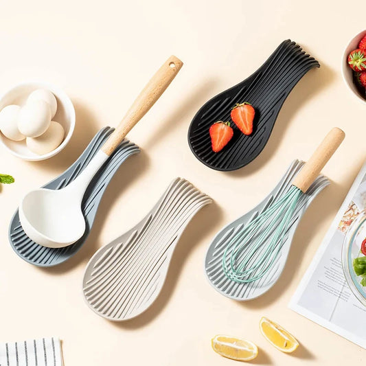 Silicone Spoon Rest & Utensil Holder – Heat-Resistant Kitchen Pad