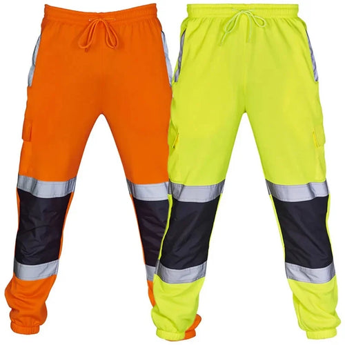 Men's Reflective Safety Cargo Sweat Pants – Hi-Vis Workwear Joggers
