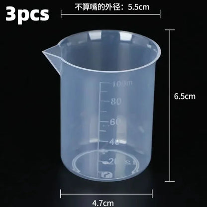 100ml Plastic Measuring Cups for Epoxy Resin & Lab Mixing