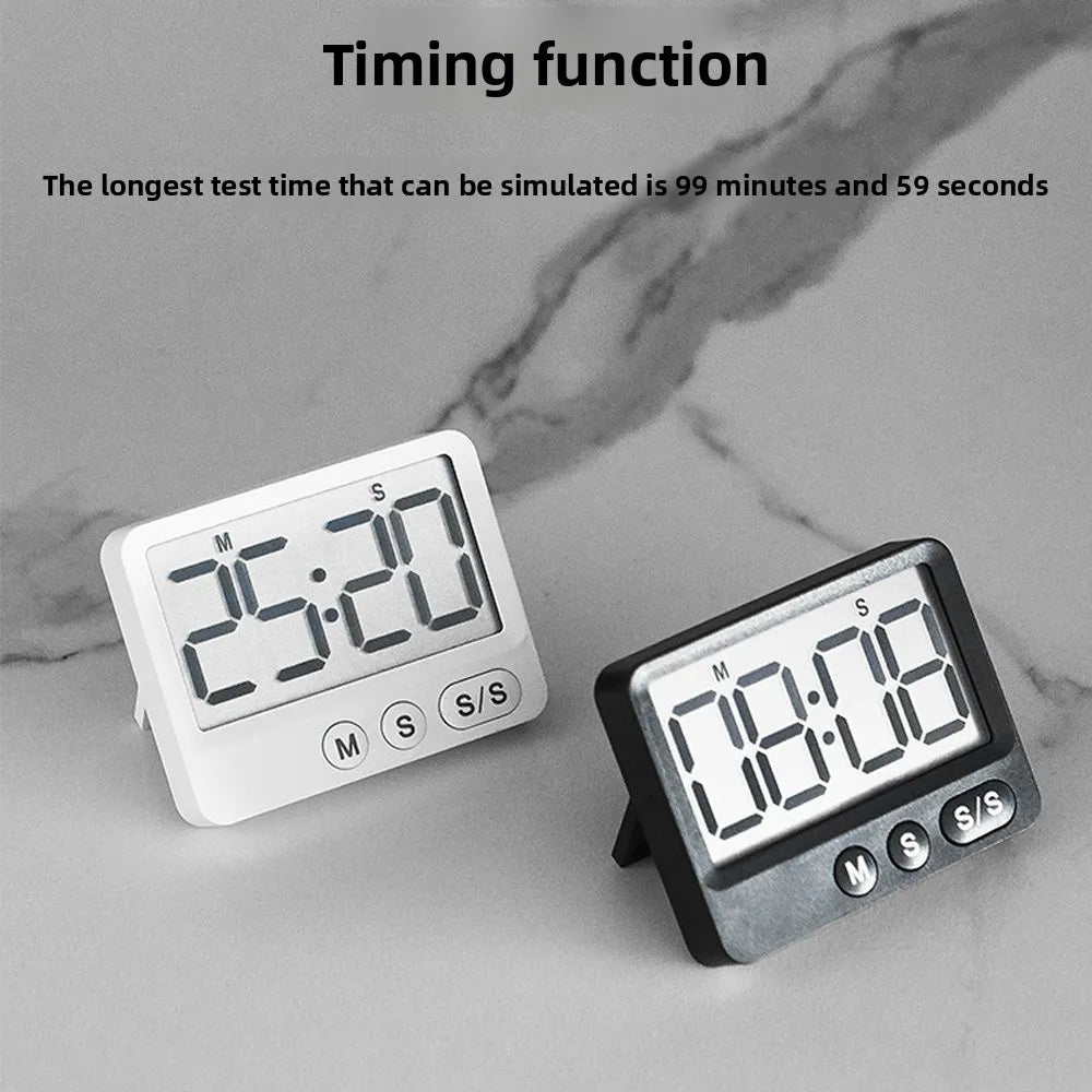Digital Kitchen Timer with Large LCD Display & Magnetic Back