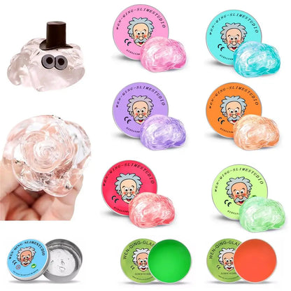 Crystal Clear Thinking Putty – Stress Relief Slime Tin