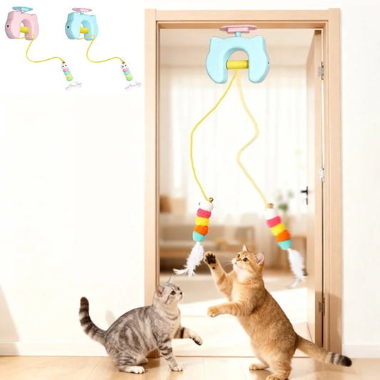 Electric Cat Toy – Auto Swing Caterpillar with 2 Ropes