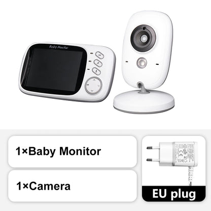 Video Baby Monitor 3.5-Inch Screen Night Vision Two-Way Audio 2.4GHz Wireless