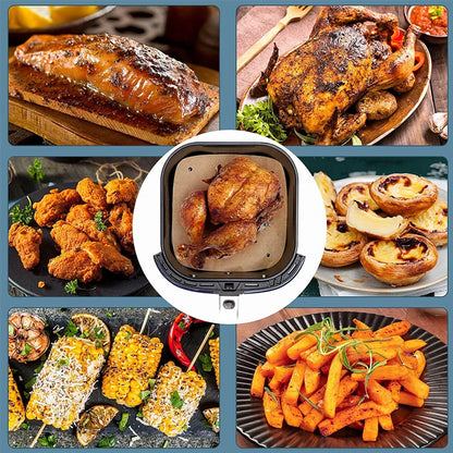 Air Fryer Parchment Paper Liners – Non-Stick Disposable Steamer Sheets