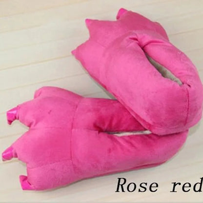 Animal Paw Slippers Funny Novelty Indoor Shoes for Women Men Kids