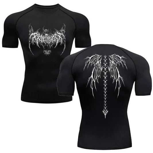 Men's Compression Rashguard Shirt - Dragon Graphic Print