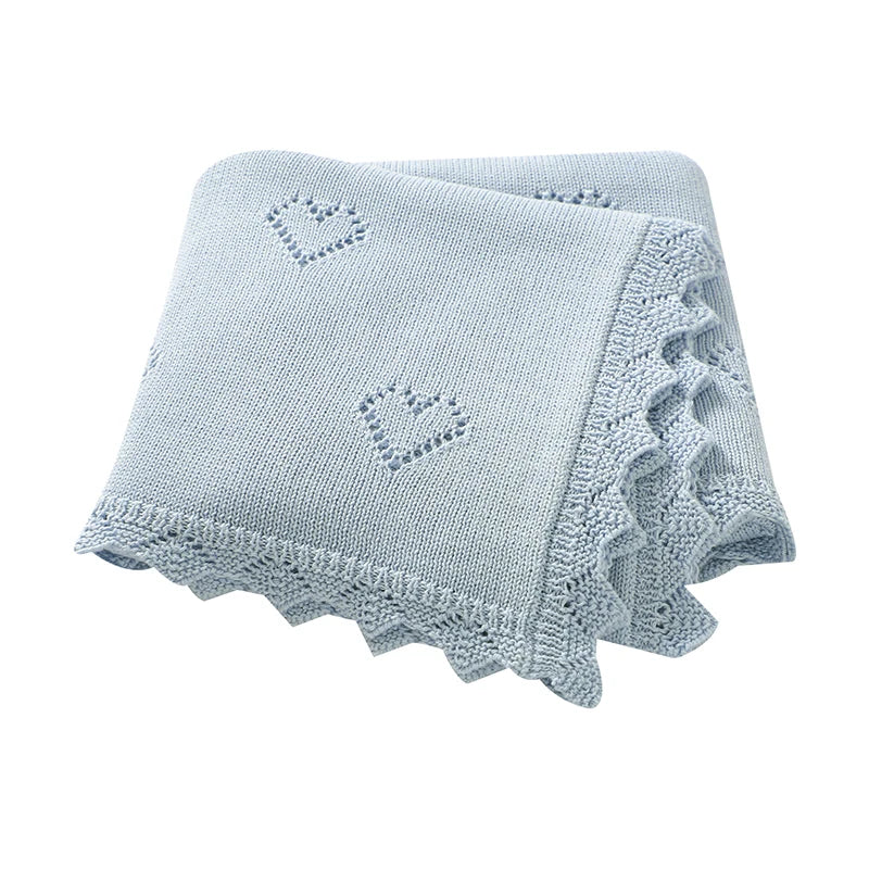 Baby Knit Blanket – Ultra-Soft Cotton Newborn Wrap 90x70cm