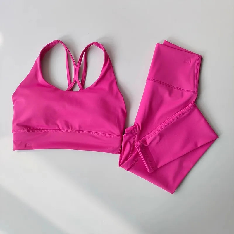 Women's 2-Piece Yoga Set – Sports Bra & High-Waist Leggings