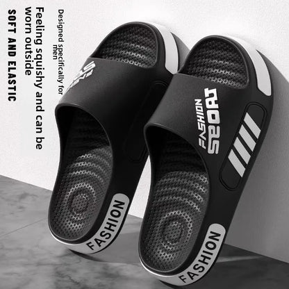 Men's Sport Fashion Slide Slippers – Non-Slip Indoor & Outdoor