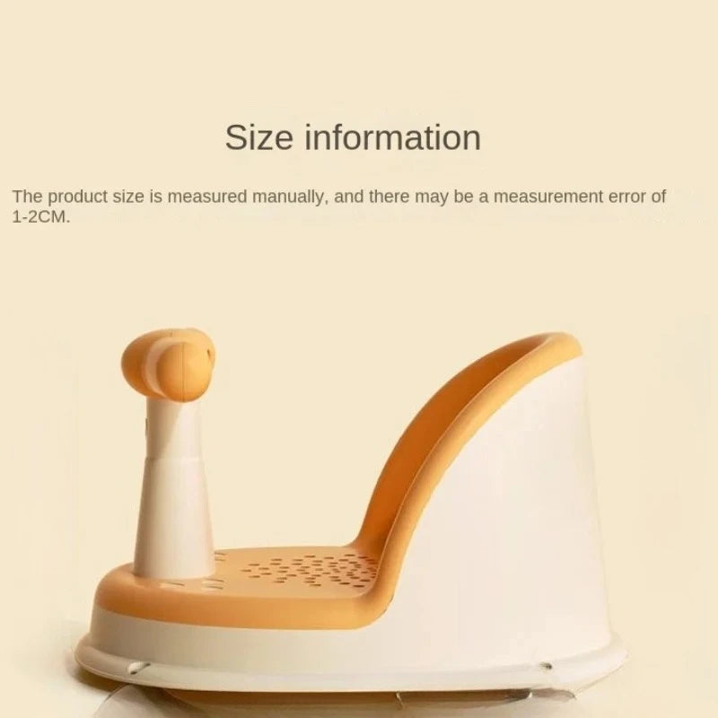 Baby Bath Seat with Suction Cups – Portable Infant Shower Chair for Newborns