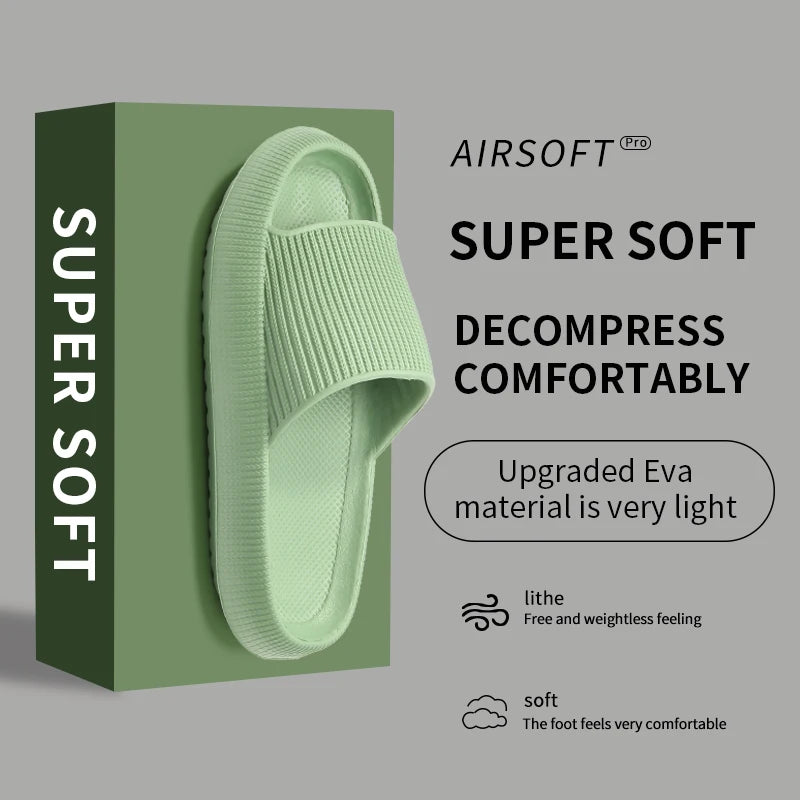 Thick-Sole EVA Slide Slippers – Non-Slip Shower Sandals