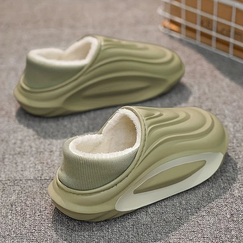 Winter Lined EVA Slippers – Non-Slip Indoor Outdoor Shoes