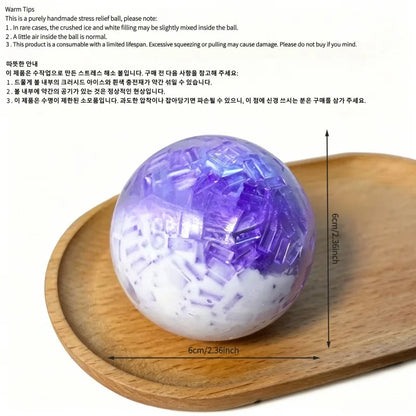 Crushed Ice Squishy Stress Ball Sensory Fidget Toy