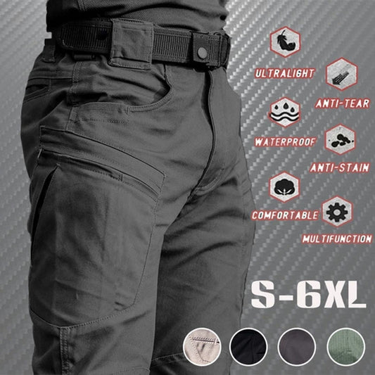 Men's Tactical Cargo Pants – Waterproof, Breathable, Multi-Pocket Outdoor Trousers