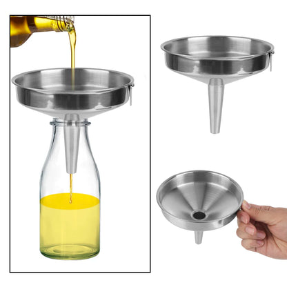 Stainless Steel Kitchen Funnel – Wide Mouth, Dishwasher Safe