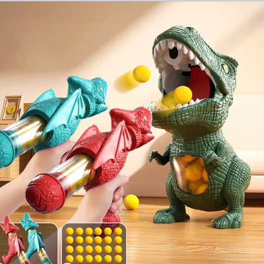 Dinosaur Shooting Toy Set – T-Rex Ball Blaster Game for Kids