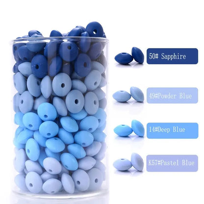 Silicone Spacer Beads 12mm – 50pcs DIY Pacifier Chain & Jewelry