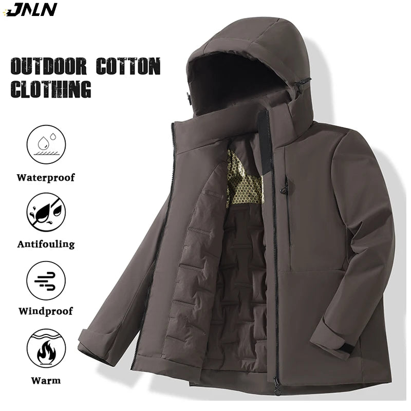 Waterproof Fleece Windbreaker Jacket – Unisex Winter Hiking Coat