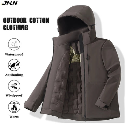 Waterproof Fleece Windbreaker Jacket – Unisex Winter Hiking Coat