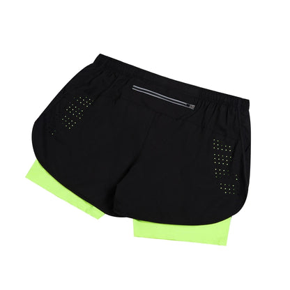 Men's Reflective Running Shorts – Double-Layer Quick-Dry Training Shorts