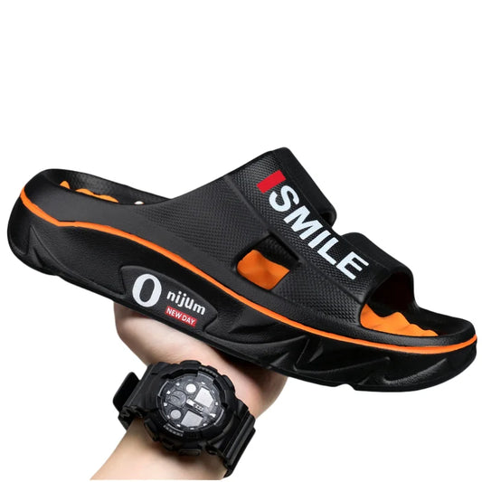 Men's Massage Slide Sandals – Soft Sole Indoor Outdoor Slippers