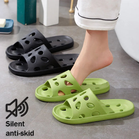 Hollow EVA Drain Hole Slippers – Non-Slip Bathroom & Pool Slides